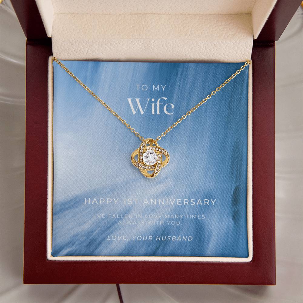 1 Year Anniversary Gift For Wife 1 Year Anniversary Gifts 1 Year Wedding Anniversary Gift Ideas 1St Wedding Anniversary Gift F(3) Love Knot Necklace