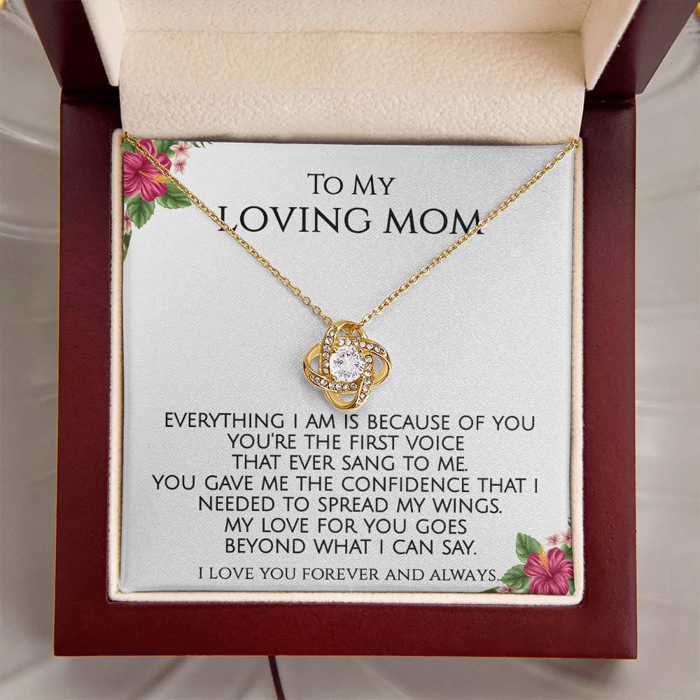 To My Loving Mom Necklace 1 Love Knot Necklace