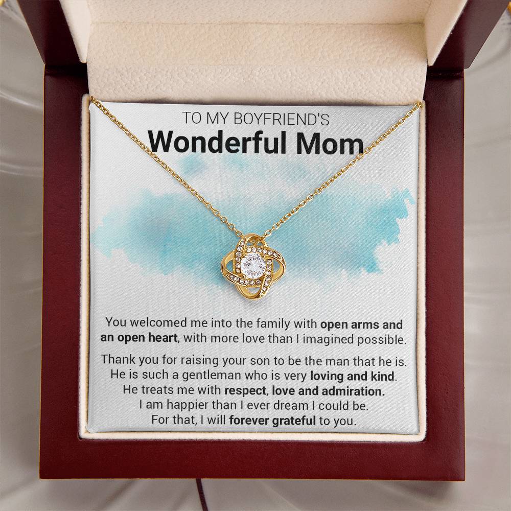 Gift For Boyfriend's Mom Welcomed For That Love Knot Necklace Love Knot Necklace