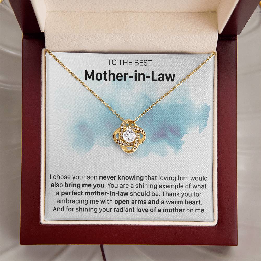 Gift For Mother-In-Law Never Knowing Shining Example Love Knot Necklace Love Knot Necklace
