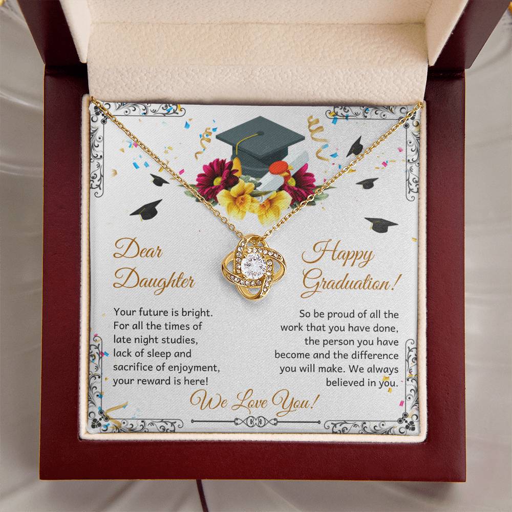 Dear Daughter - Happy Grad Love Knot Necklace