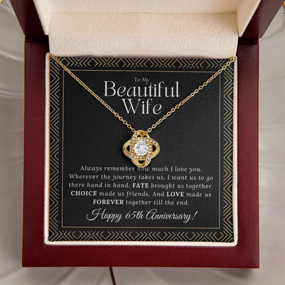 65 Year Anniversary Gift For Wife 65 Year Anniversary Gifts 65 Year Wedding Anniversary Gift Ideas 65Th Wedding Anniversary Gift F Love Knot Necklace
