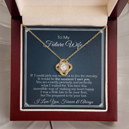 To My Future Wife Necklace Sentimental Gift For Future Wife Birthday Gift Anniversary Gift Love Knot Necklace