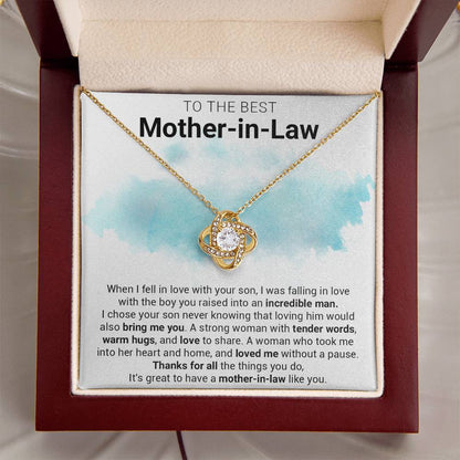 Gift For Mother-In-Law - Without A Pause - Love Knot Love Knot Necklace