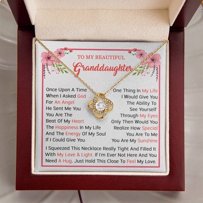 To Granddaughter Love Knot Necklace Love Knot Necklace