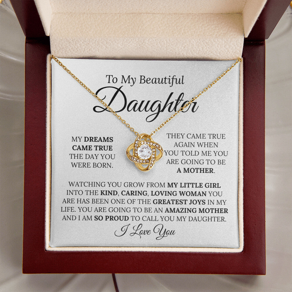 Heartfelt Mother-To-Be Mother's Day Gift Love Knot Necklace