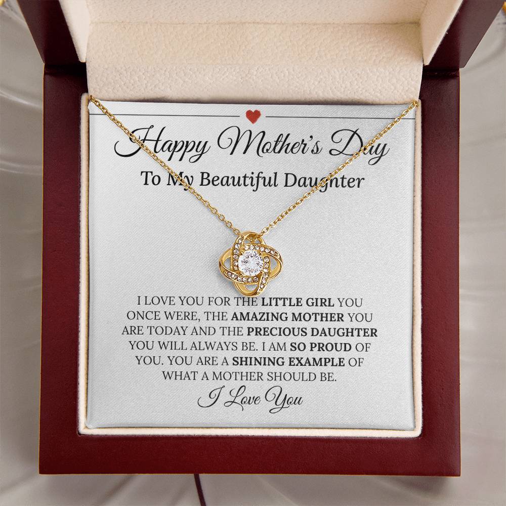 Heartfelt Mother's Day Gift For Daughter 3 Love Knot Necklace