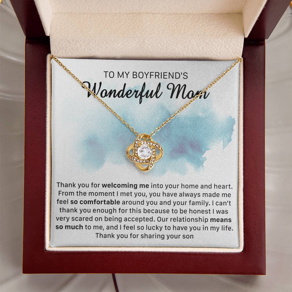 Gift For Boyfriend's Mom Comfortable Accepted Love Knot Necklace Love Knot Necklace