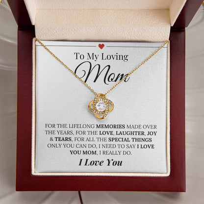 Heartfelt Mother's Day Gift For Mom Love Knot Necklace 11