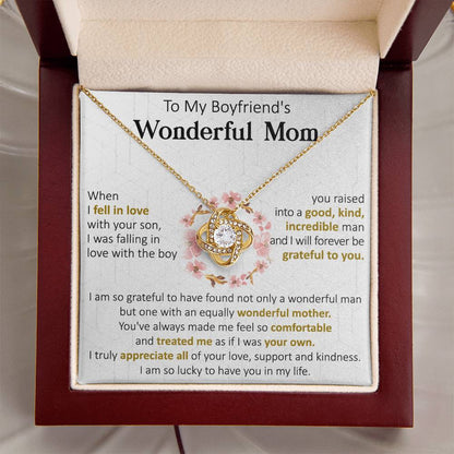 Gift For Boyfriend's Mom Forever Equally Wonderful Mother Love Knot Necklace Love Knot Necklace