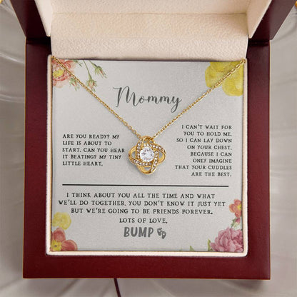 Mommy Are You Ready - Mother's Day Gift Love Knot Necklace