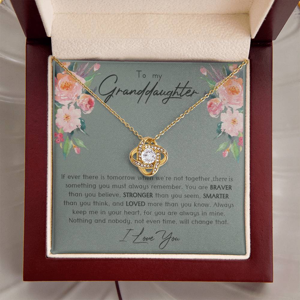 Granddaughter Gift From Grandparents Granddaughter Necklace From Grandma Love Knot Necklace
