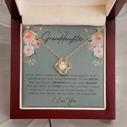 Granddaughter Gift From Grandparents Granddaughter Necklace From Grandma Love Knot Necklace