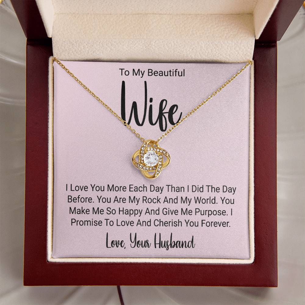 Love Knot Necklace - Gift For Wife Love Knot Necklace