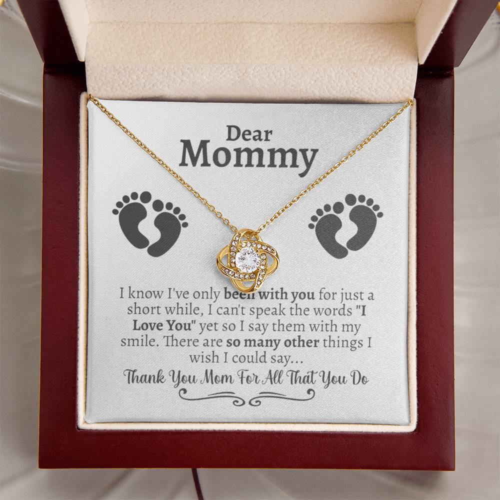 Mom Gift From Baby Gift For New Moms After Birth Birthday Gift From Baby To Mom Gift For Mom From Baby Boy Or Baby Girl Love Knot Necklace