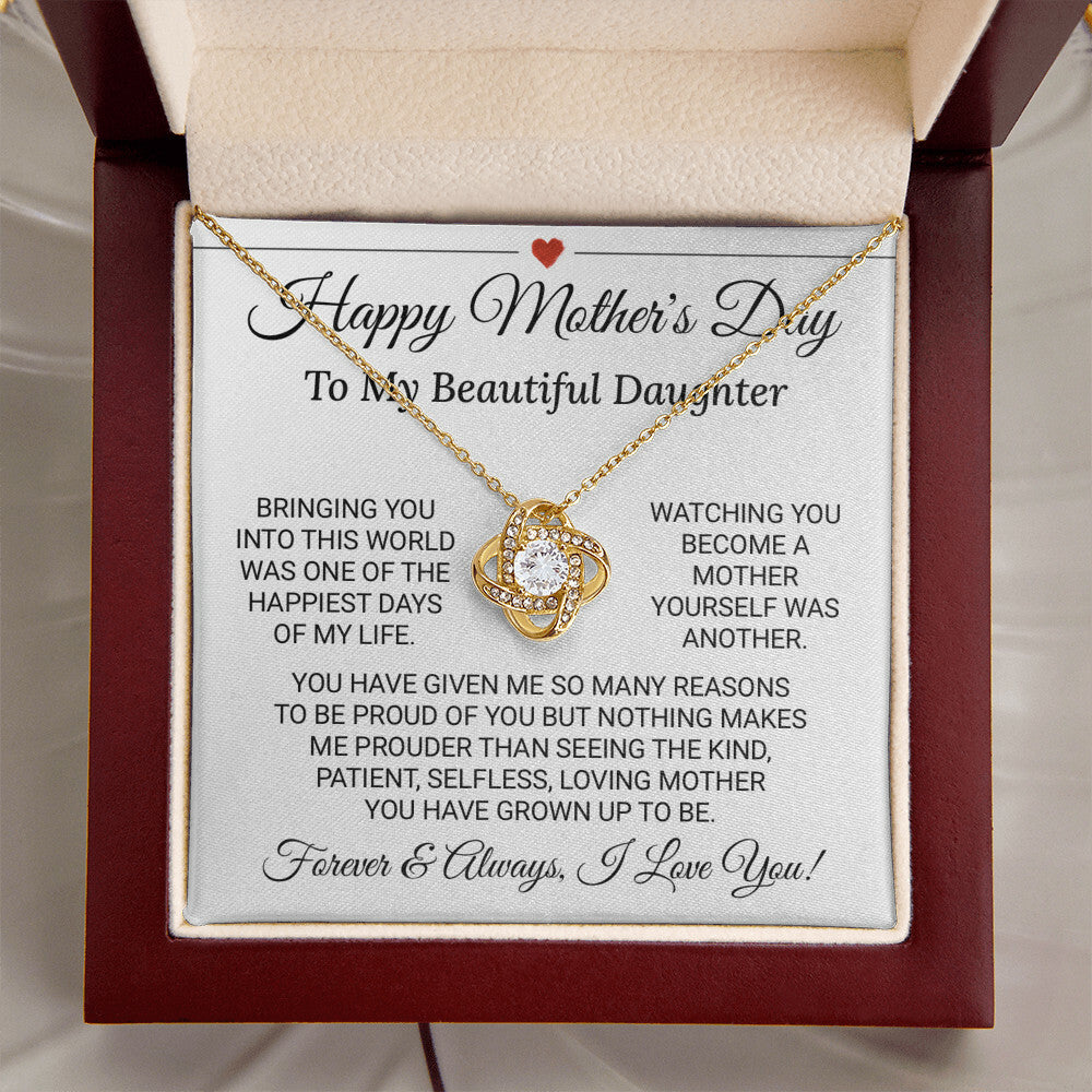 Mother's Day Gift For Daughter 2 Love Knot Necklace