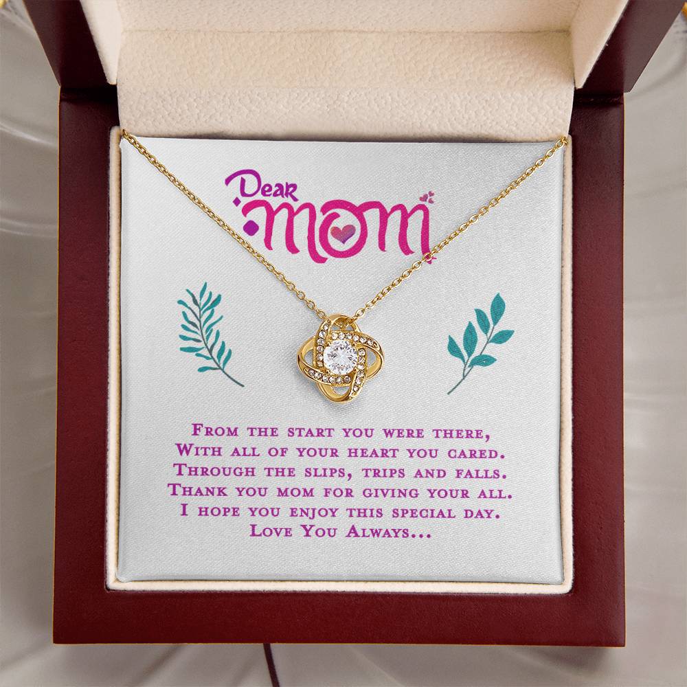 Gift For My Mom Love Knot Necklace