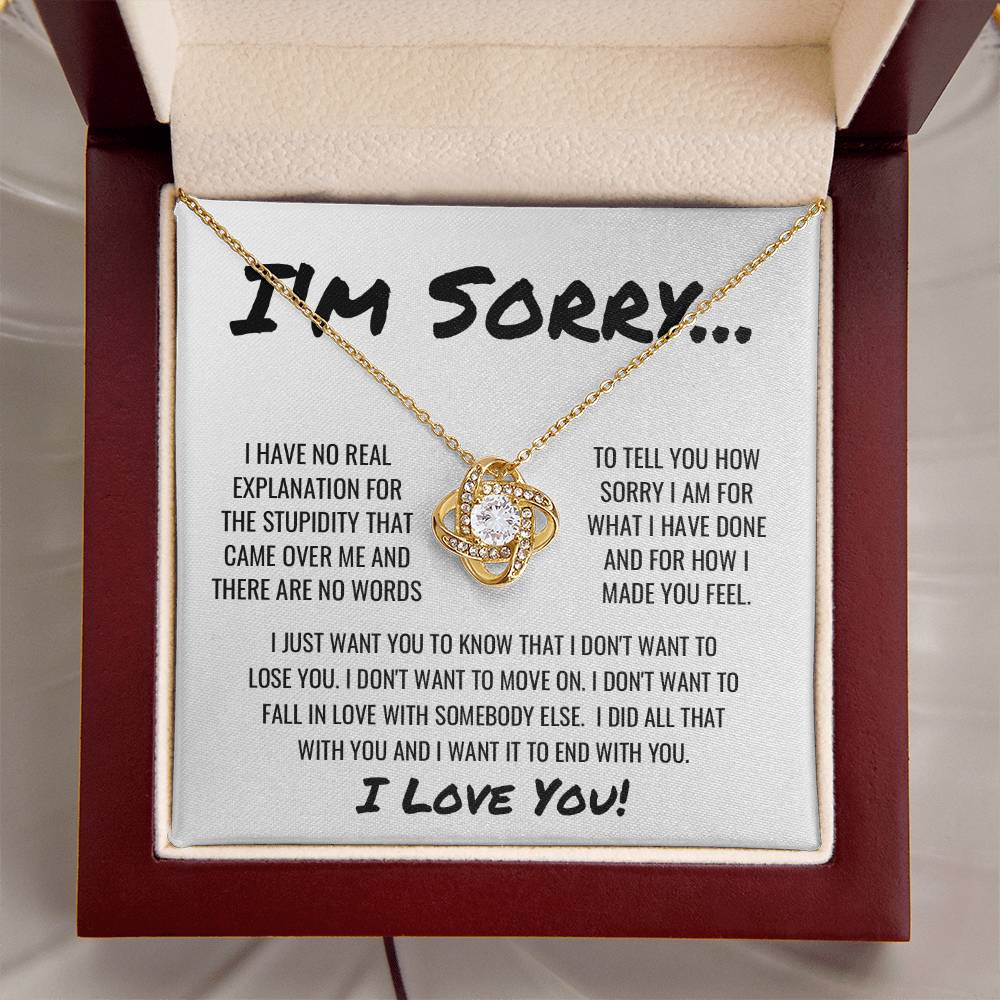 Sorry Apology - Love Knot Necklace