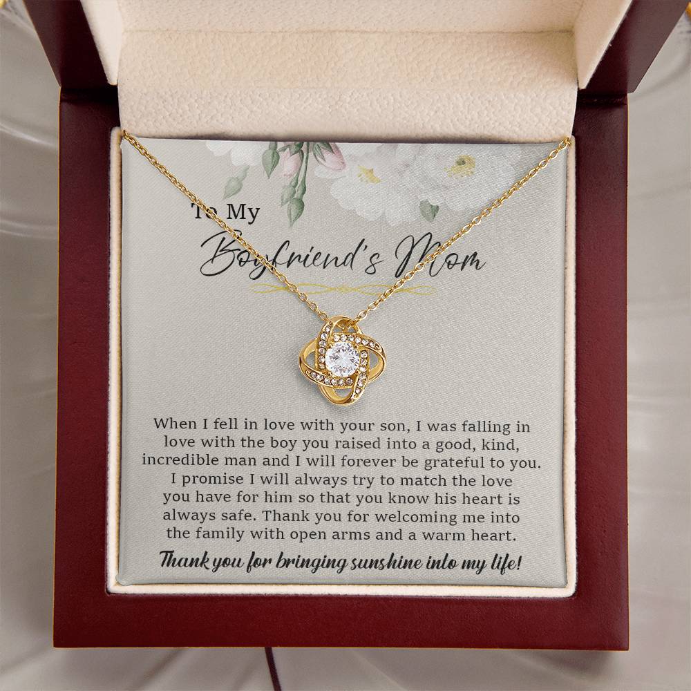 To My Boyfriend's Mom Necklace Gift For Boyfriend Mom Boyfriends Mom Mothers Day Gift Birthday Gift Boyfriend's Mom Love Knot Necklace