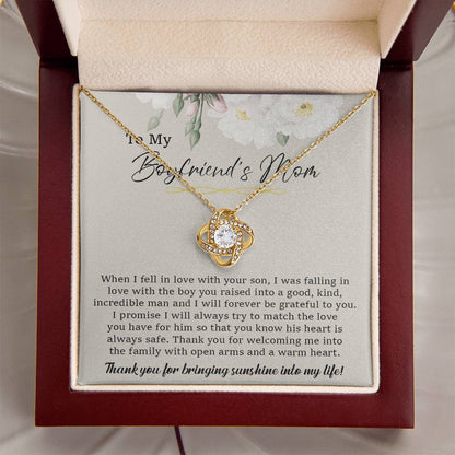 To My Boyfriend's Mom Necklace Gift For Boyfriend Mom Boyfriends Mom Mothers Day Gift Birthday Gift Boyfriend's Mom Love Knot Necklace