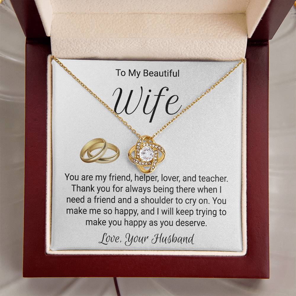 Anniversary Gift For Wife - Love Knot Necklace Love Knot Necklace
