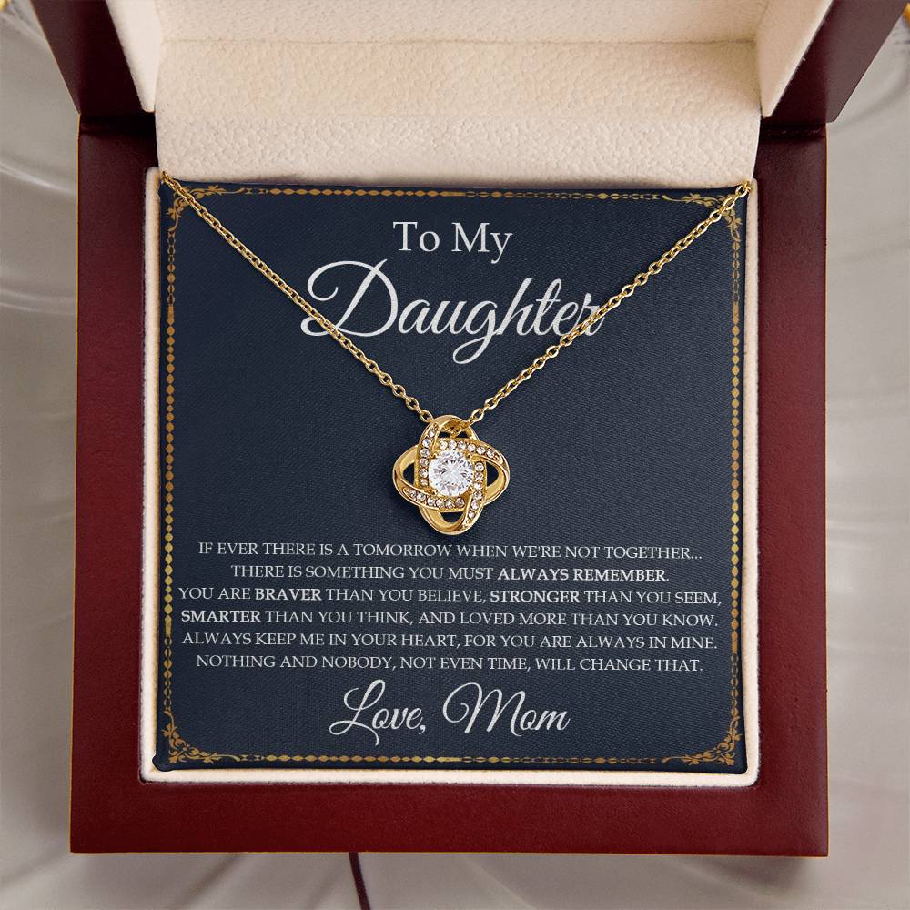 To My Daughter Necklace Gift For Daughter From Mom Daughter Gift From Mom Daughter Birthday Unique Grown Up Da Love Knot Necklace