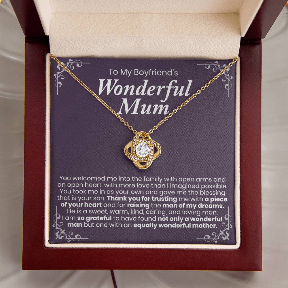 To My Boyfriend's Wonderful Mum - The Love Knot Necklace 1 Love Knot Necklace