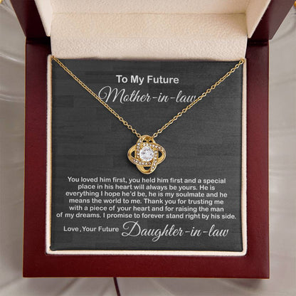 Love Knot Necklace For Mother In Law- Mother's Day Gift For Mother-In-Law Gift For Mother In Law From Daughter In Law 1 Love Knot Necklace