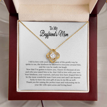 To My Boyfriend's Mom Boyfriend's Mom Gift To My Boyfriends Mom Gift Mother's Day Gift Birthday  Love Knot Necklace