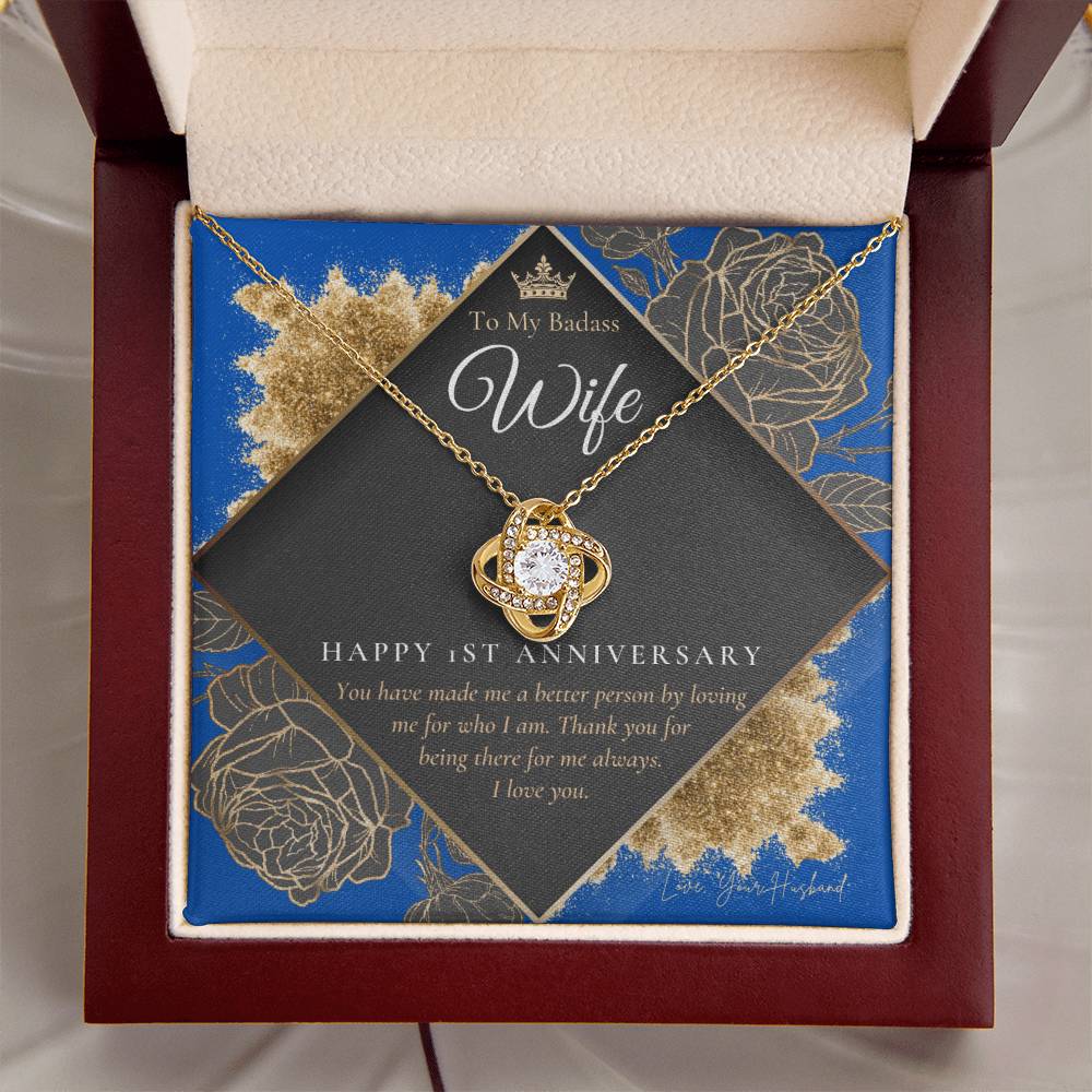 1 Year Anniversary Gift For Wife 1 Year Anniversary Gifts 1 Year Wedding Anniversary Gift Ideas 1St Wedding Anniversary Gift F(5) Love Knot Necklace