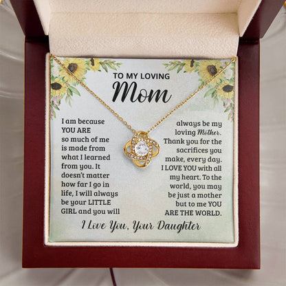 Mothers Day Gifts From Daughter - Love Knot Necklace Love Knot Necklace