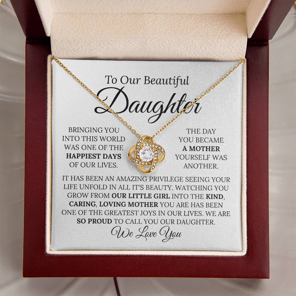 Heartfelt Mother's Day Gift For Daughter v1 - Love Knot Necklace