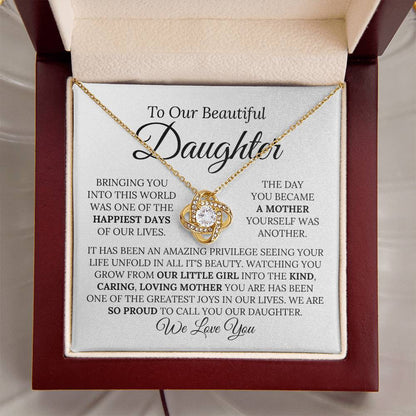 Heartfelt Mother's Day Gift For Daughter v1 - Love Knot Necklace