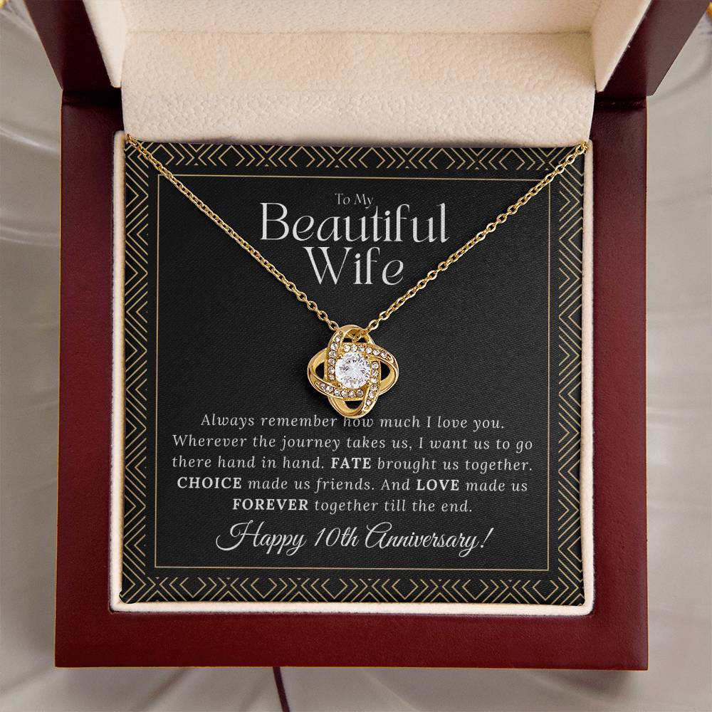 10 Year Anniversary Gift For Wife 10 Year Anniversary Gifts 10 Year Wedding Anniversary Gift Ideas 10Th Wedding Anniversary Gift F Love Knot Necklace
