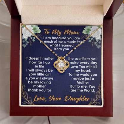 Necklace Gift For Mom From Daughter Love Knot Necklace