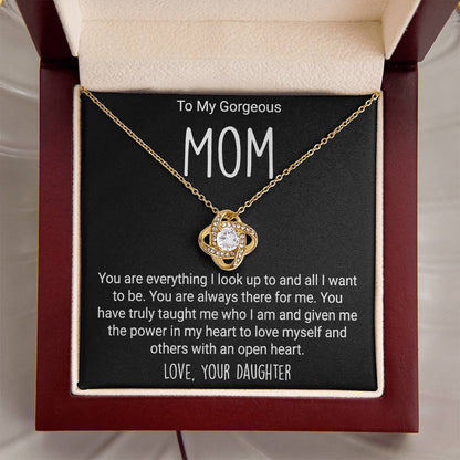 Gift For Mom From Daugter - Love Knot Necklace Love Knot Necklace