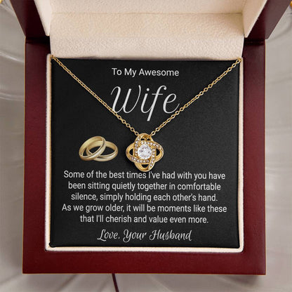 Necklace For Wife From Husband - Love Knot Love Knot Necklace
