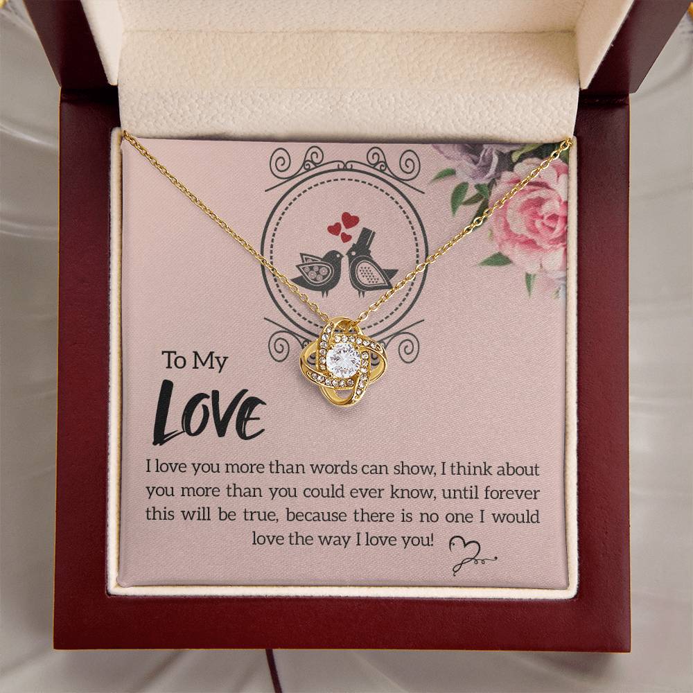 To My Girlfriend Necklace For Girlfriend Girlfriend Jewelry Girlfriend Gift Anniversary Gift For Girlfriend Love Knot Necklace