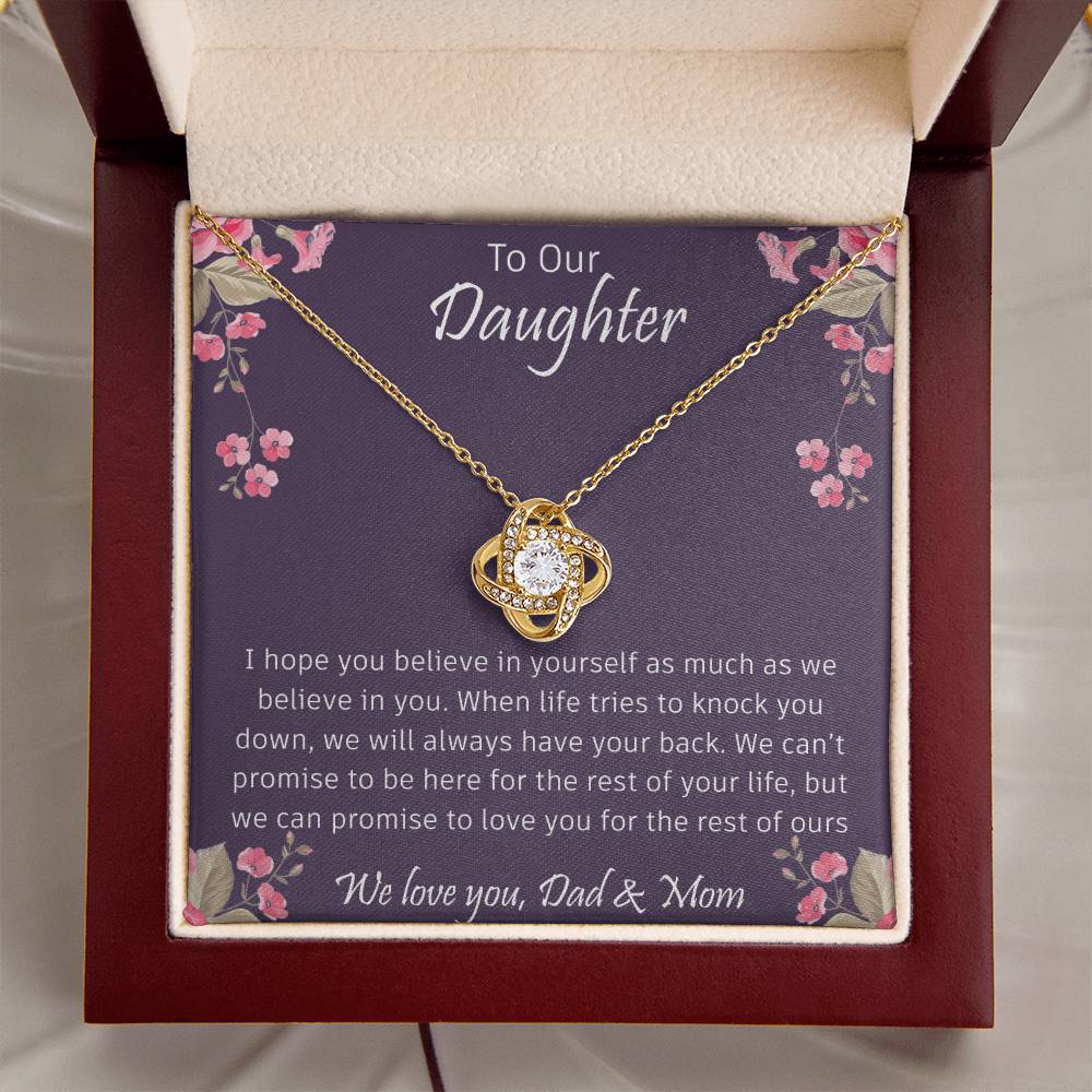 The Best Gift For Your Daughter To My Daughter With Love And Kiss Dragonfly Necklace Birthday Gift Daughter Graduation Gift Grown Up Dau Love Knot Necklace