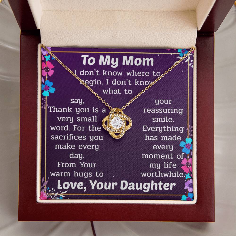 The Unique Necklace Gift For Love Love Knot Necklace