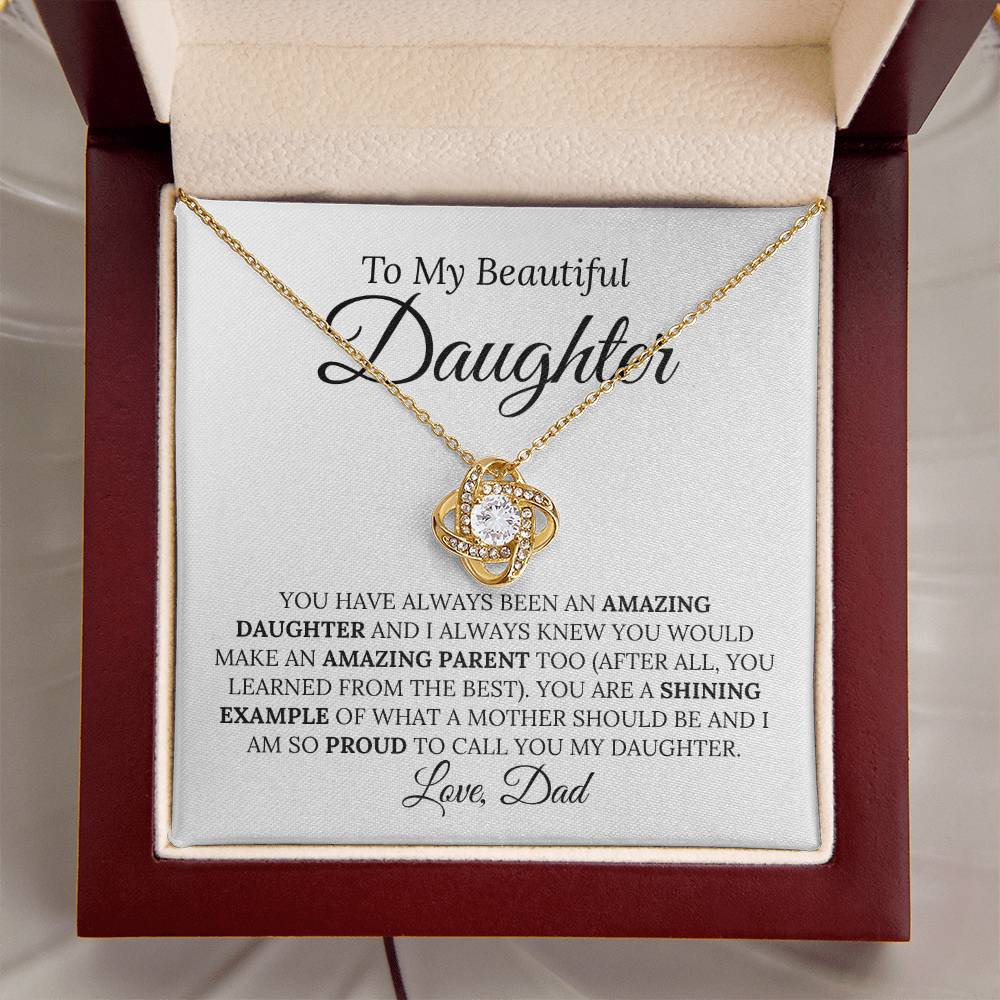 Heartfelt Mother's Day Gift For Daughter 1 Love Knot Necklace