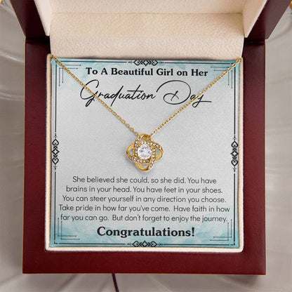 Graduation Gift Necklace Graduation Gift For Her College Graduation Gift For Her High School Senior Graduation Class O Love Knot Necklace