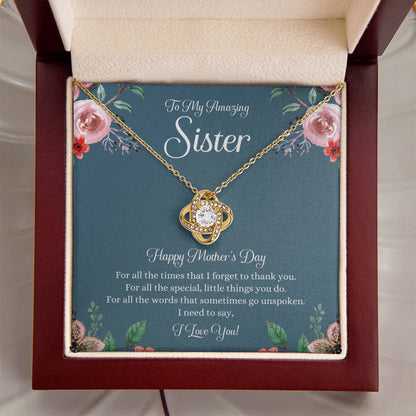 Mothers Day Gift For Sister Sister Mothers Day Gift Sister Necklace Gift On Mothers Day Sentimental Mothers Day Gift For Sister Jewelry 1 Love Knot Necklace