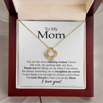 To My Mom Mom Jewelry Gift From Daughter Son Mom Birthday Mother's Day Gift Love Knot Necklace