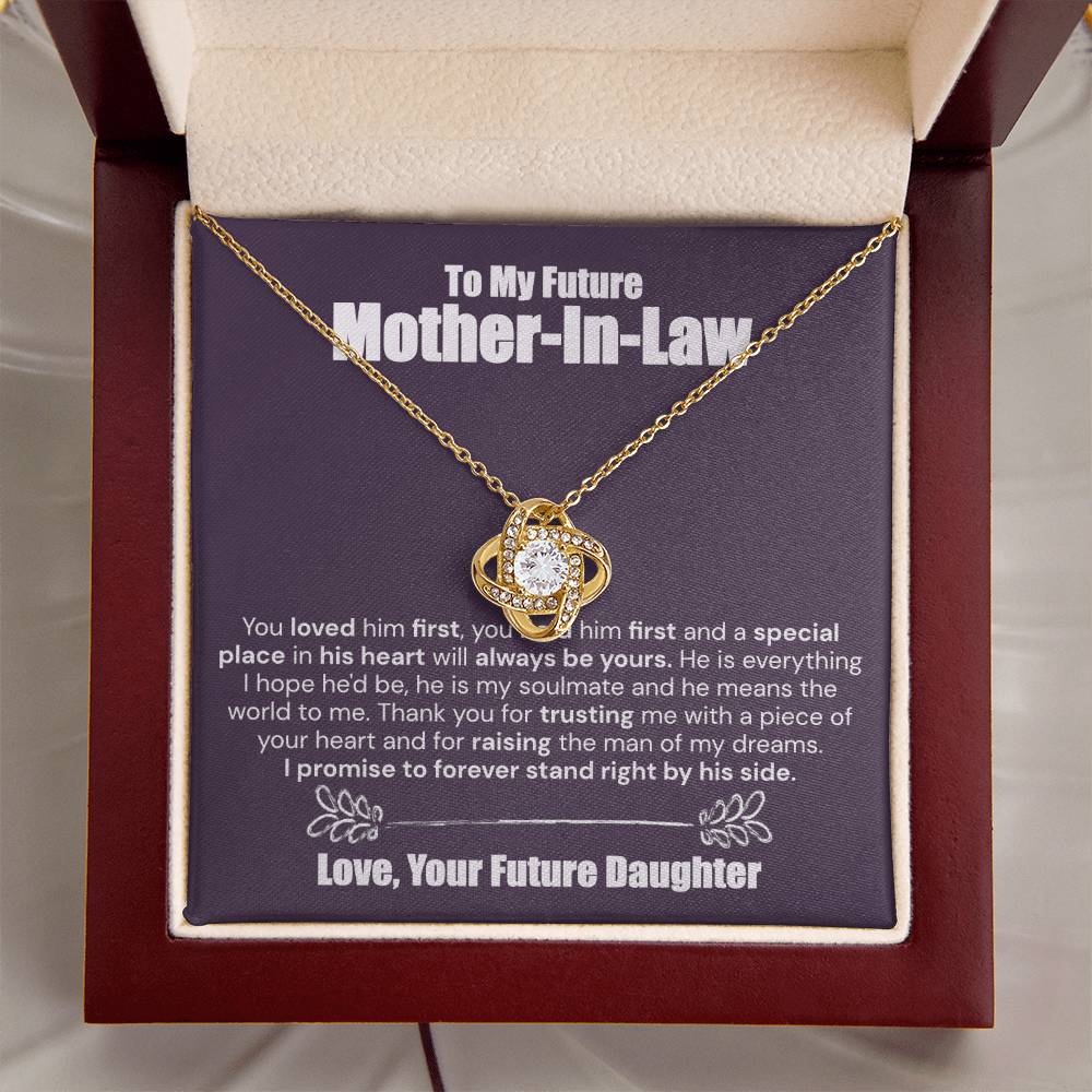 To My Future Mother-In-Law I Promise - The Love Knot Necklace Love Knot Necklace