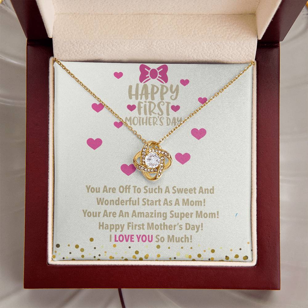Happy First Mothers Day Love Knot Love Knot Necklace