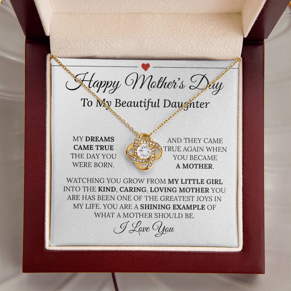 Heartfelt Mother's Day Gift For Daughter Love Knot Necklace
