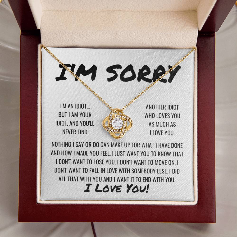 Sorry Apology Love Knot Necklace