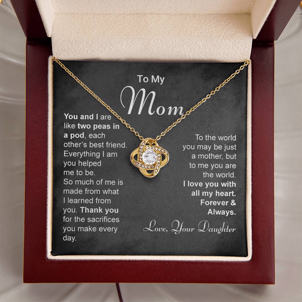 To My Mom The Love Knot Necklace Love Knot Necklace