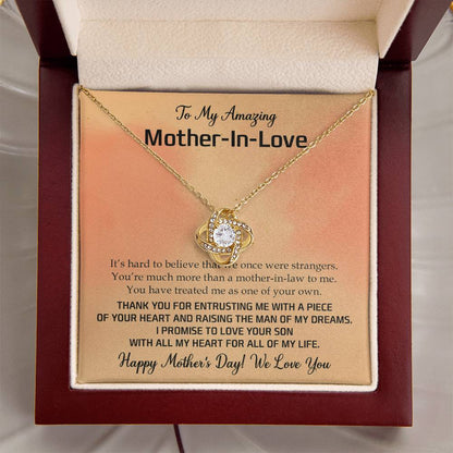 To My Mother-In-Law Love Knot Necklace Love Knot Necklace